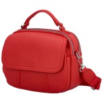 Trendy dámská koženková crossbody kabelka Badamia, červená