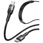 USAMS SJ759 černá / Nabíjecí a datový kabel / USB-C - USB-C / 100W / Masážní funkce / 1,4 m (SJ759USB01)