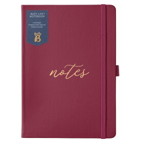 Busy B Linkovaný notes Burgundy A5, červená barva, papír