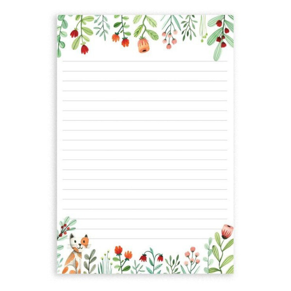 Poznámkový blok A5 květinový