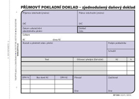 Příjmový doklad zjednodušený, A6, 100 listů, NCR