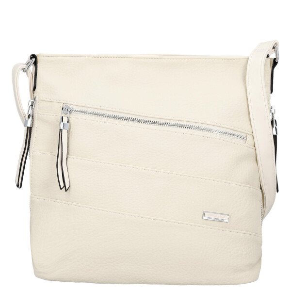 Trendy dámská koženková crossbody kabelka Tande, béžová