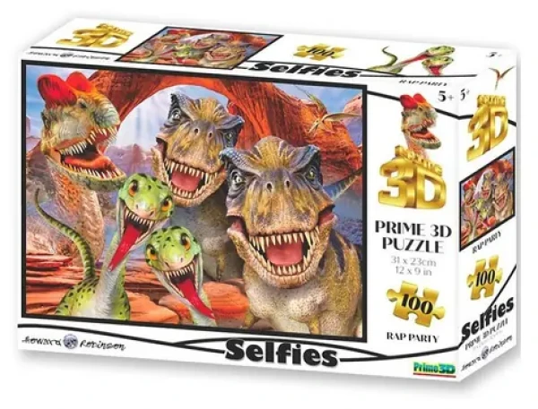 PRIME 3D Puzzle Raptoří selfie