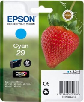 Epson T2982 originální cartridge 29 / XP-235, XP-332 / 3.2 ml / Modrá (C13T29824010)