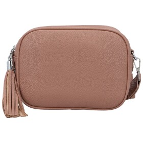 Stylová dámská koženková crossbody kabelka Danika, starorůžová