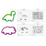 Decora vykrajovátka se stencily Dinosauři (2 vykrajovátka, 4 stencily)