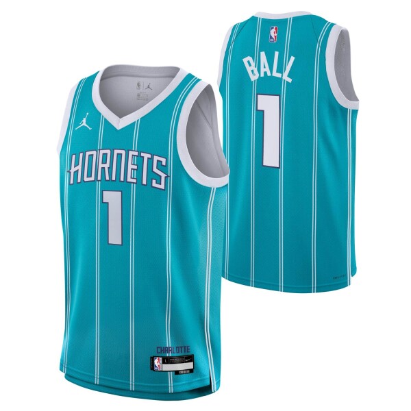 Dětský dres Charlotte Hornets NBA Lamelo Ball #1 Jordan Swingman Tyrkysová (YOUTH)