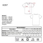 Triko pánské krátký rukáv V-neck K357 180g