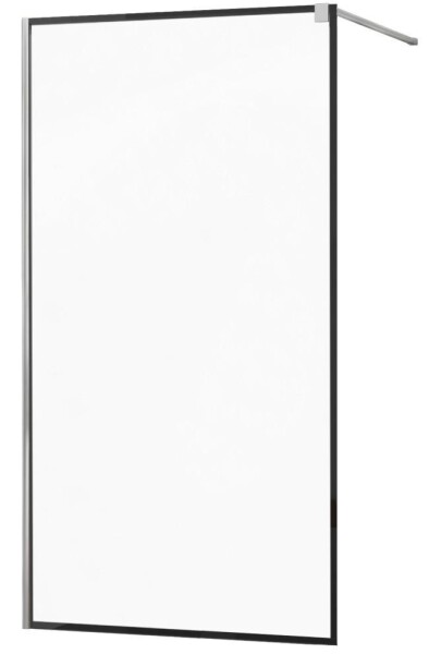 MEXEN - KIOTO Sprchová zástěna WALK-IN 120x200 cm 8 mm, chrom, černý profil 800-120-101-01-70
