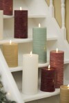 IB LAURSEN LED svíčka Pillar Dark Red 15 cm, červená barva, plast, vosk