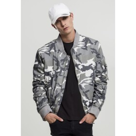 Vintage Camo Cotton Bomber Jacket snow Camo