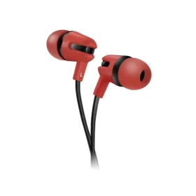 CANYON CNS-CEP4R / sluchátka s mikrofonem / plochý kabel / 3.5 mm jack / červená (CNS-CEP4R)
