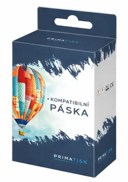 PrimaTisk Kompatibilní páska TZe-FX221 pro BROTHER 9mm černý tisk/bílý podklad / flexibilní (1067)