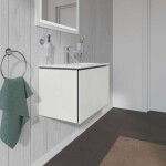 DURAVIT - L-Cube Umyvadlová skříňka Compact, 40x62x39 cm, 1 zásuvka, lesklá bílá LC615602222
