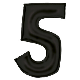 Balónek číslo 5 černé 86 cm - Amscan Balónek číslo 5 černé 86 cm - Amscan