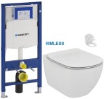 GEBERIT Duofix bez tlačítka + WC Ideal Standard Tesi se sedátkem RIMLESS 111.300.00.5 TE2