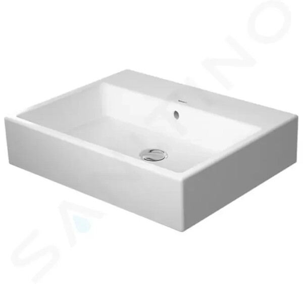 DURAVIT - Vero Air Umyvadlová mísa 600x470 mm, s přepadem, bez otvoru pro baterii, bílá 2352600060