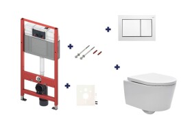 Cenově zvýhodněný závěsný WC set TECE do lehkých stěn / předstěnová montáž + WC SAT Brevis SIKOTS2W0 SIKOTS2W0