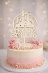 Dortisimo Zápich do dortu dřevěný Happy Birthday s hradem
