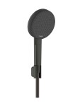 HANSGROHE - Raindance Alive Select S Set sprchové hlavice, držáku a hadice, 3 proudy, EcoSmart, kartáčovaný černý chrom 24612340