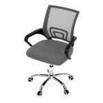 Dětská židle, výškově nastavitelná, šedá síťovina, KA-L103 GREY