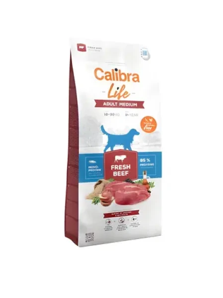 Calibra Life Adult Medium Fresh Beef / Granule pro psy / hovězí / střední plemena / 12 kg