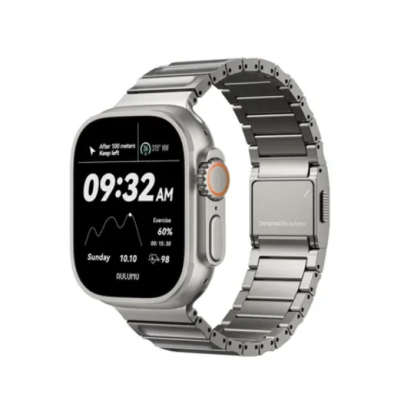 Aulumu C01 Hi-Per Titanium řemínek Apple Watch 49mm/46mm/45mm/44mm/42mm, Titanium (6975941662034)