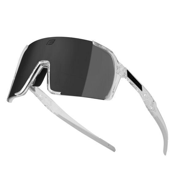 Brýle FORCE GLARE transparentní, černé zrc. sklo