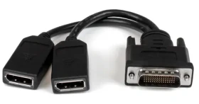 StarTech DMS-59 na 2x DisplayPort černá / Kabelový adaptér / 4K UHD / 20 cm (DMSDPDP1)