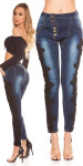 Sexy Koucla Skinnies krajkou denimblue