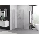 MEXEN/S - Exo sprchový kout skládací dveře 95 x 95, transparent, chrom 816-095-095-01-00