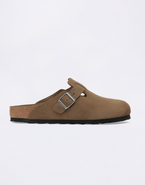 Birkenstock Boston Soft Footbed Suede Leather Dark Tea Tonal FB 38