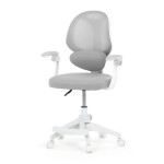 Dětská židle, výškově nastavitelná, šedá síťovina, KA-W8008 GREY