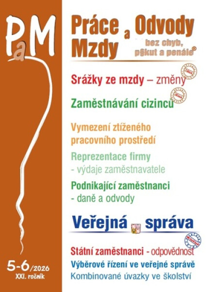 PaM 5-6/2026 Změny srážek ze mzdy - Ladislav Jouza
