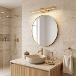 Koupelnové nástěnné LED svítidlo SWE008-1W 58cm BRUSH GOLD OSW-20107
