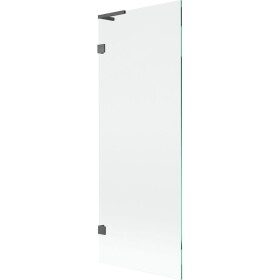 MEXEN/S - Lunar L vanová zástěna FIX 70 x 150, transparent, grafit kartáčovaná 897L-070-000-66-00