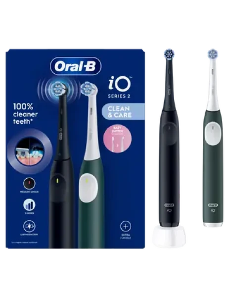 Oral-B iO Series 2 Duo Night Black-Forest Green / Elektrický zubní kartáček / 2 ks (iO2 Duo)
