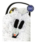 Bomimi Zavinovací deka do autosedačky minky lesní zvířátka, šedá (BO2208GRY010)