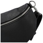 Módní dámská kožená ledvinka Sotiria, černá