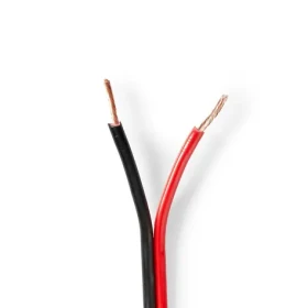 Nedis Repro kabel 2x 1.50 mm2 černá-červená / Měď / 100.0 m / Kulatý / PVC (CABR1500BK1000)