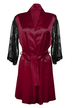 DKaren Housecoat Elizabeth Crimson Crimson