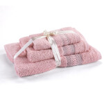 Set froté ručníků a osušky BERGER lososová 3 ks