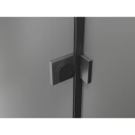 MEXEN/S - Lunar L Duo sprchový kout dveře křídlové pravá 120 x 110, transparent, grafit kartáčovaná 834L-120P-110L-66-00