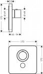 AXOR - ShowerSelect Highflow termostat pod omítku pro 1 spotřebič a další výtok, chrom 36706000