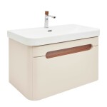 Koupelnová skříňka s umyvadlem a baterií SAT Fusion 77,5x43x45 cm pískově béžová mat SATFUSION80BEMWBA SATFUSION80BEMWBA