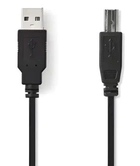 Nedis CCGB60100BK20 černá / Kabel USB / USB-A - USB-B / 2 m (CCGB60100BK20)