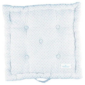 GREEN GATE Prošívaný podsedák Narina Pale Blue 50 x 50 cm, modrá barva, textil