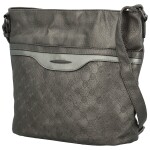 Módní dámská koženková crossbody kabelka Blandina, stříbrná