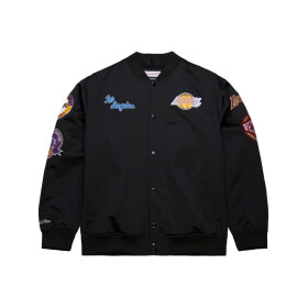 Mitchell & Ness Pánská bunda Los Angeles Lakers NBA Blackout Satin Jacket Velikost: M
