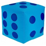 FRONTI Dětský taburet KOSTKA 30 cm - světlemodrá + modrá